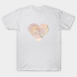 Pink and Gold Love Heart T-Shirt